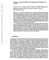Machine Learning Workflow for Morphological Classification of Galaxies