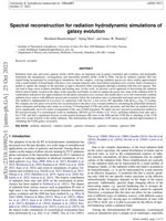 Spectral reconstruction for radiation hydrodynamic simulations of galaxy evolution